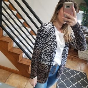 Ombre Leopard Cardigan Button Up